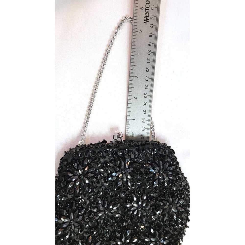 Vintage Beaded Evening Hand Bag Clutch Purse Blac… - image 8