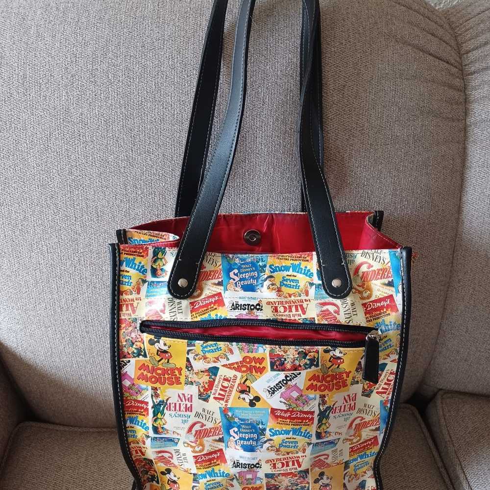 Vintage Disney vinyl tote, shoulder bag - image 1