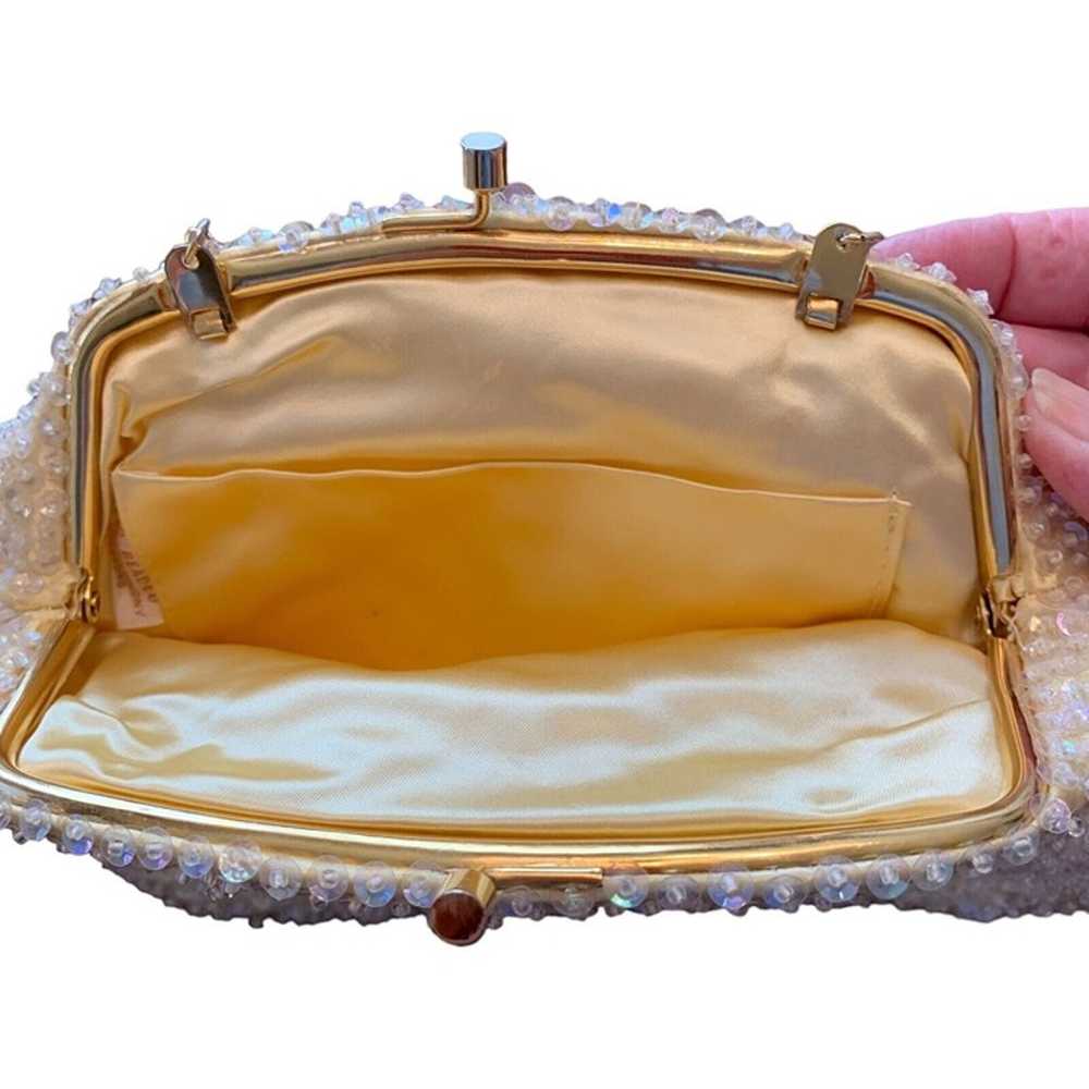 Vintage Women's Evening Purse Clutch Beads Sequin… - image 4