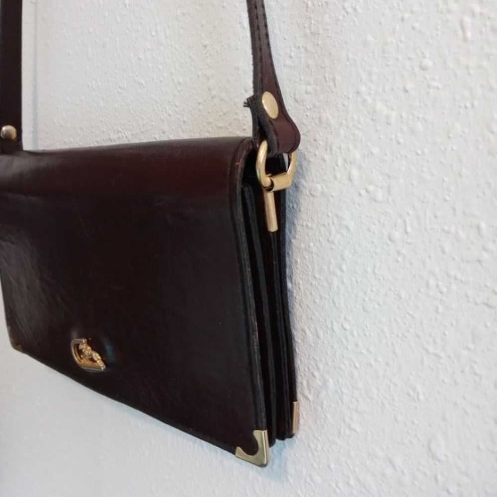 Vintage Crossbody Cristian Italian Brown - image 9