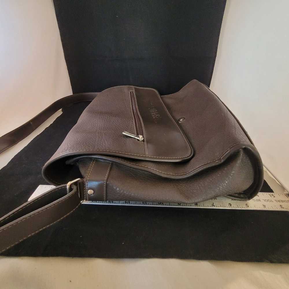 Vintage Esprit Faux Leather Messenger Bag - image 8