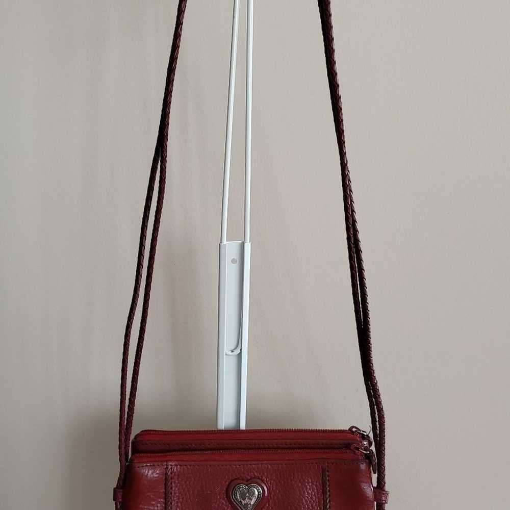 Brighton red leather crossbody bag - image 2