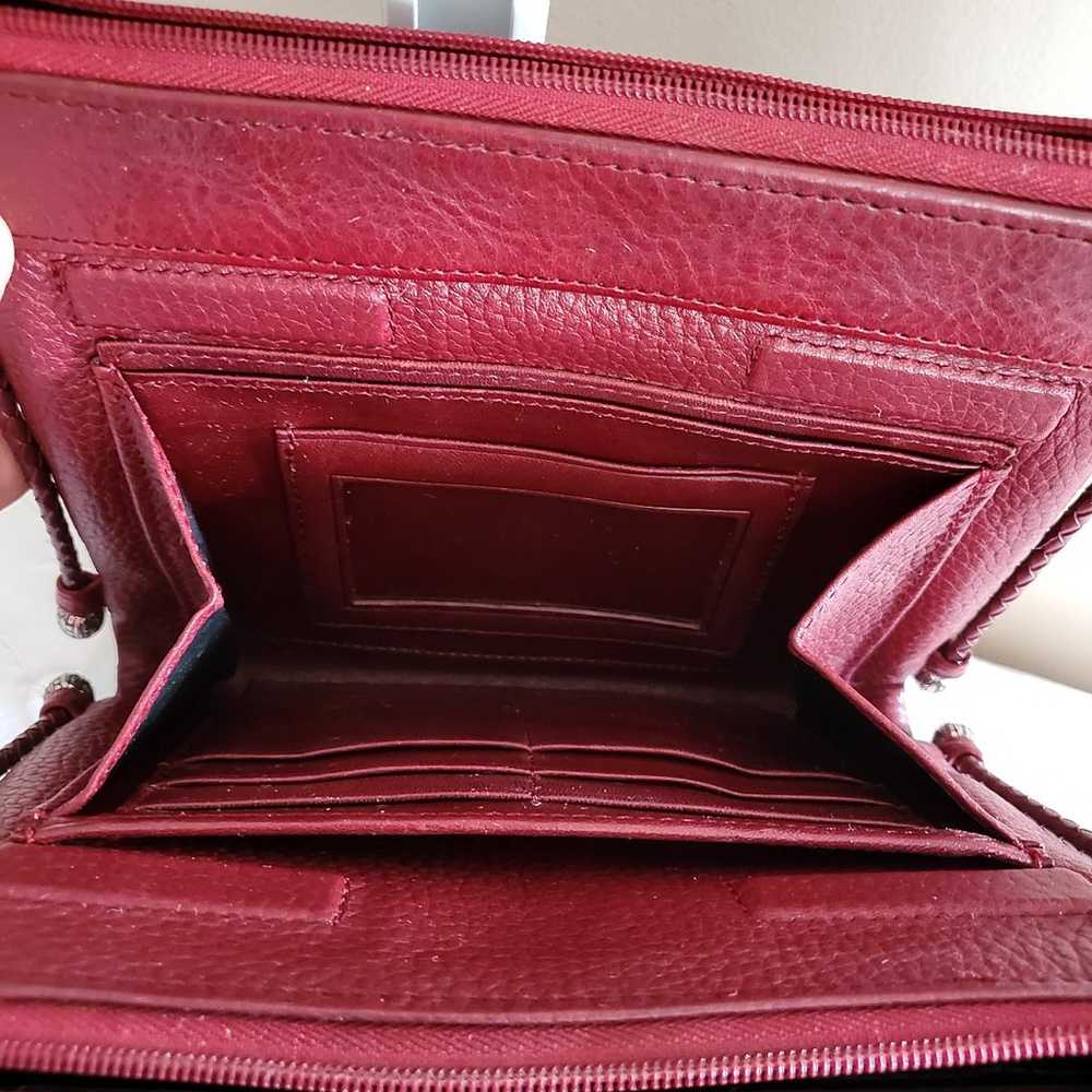 Brighton red leather crossbody bag - image 3