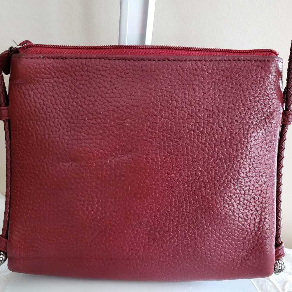 Brighton red leather crossbody bag - image 6