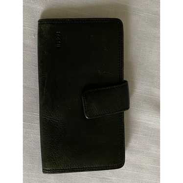 Vintage Fossil black leather wallet bifold wallet… - image 1