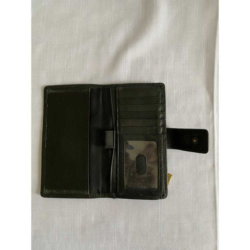 Vintage Fossil black leather wallet bifold wallet… - image 5