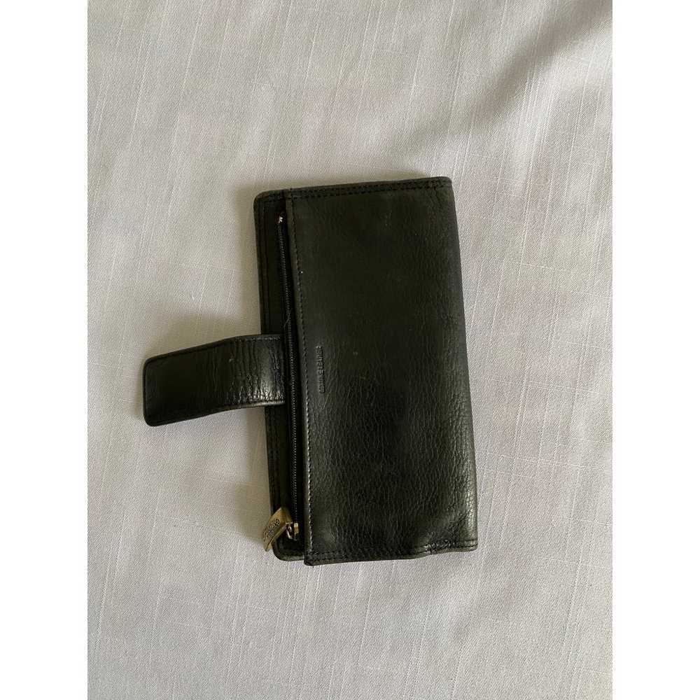 Vintage Fossil black leather wallet bifold wallet… - image 6