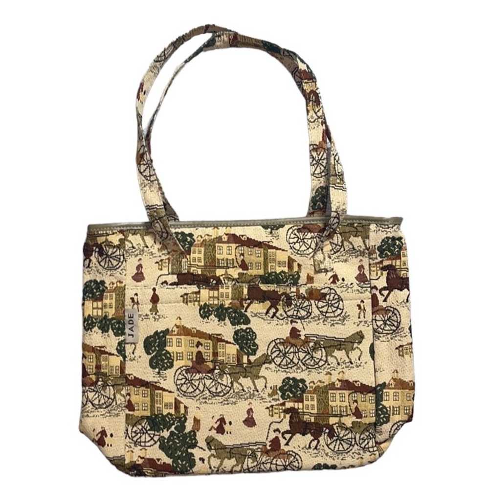 Vintage Jade Tapestry Tote Bag - image 2