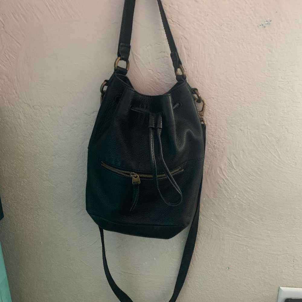 Leather vintage fossil crossbody handbag - image 1