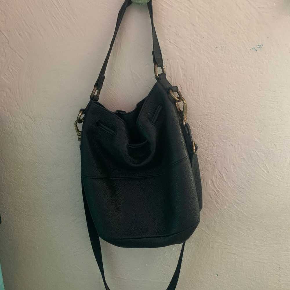 Leather vintage fossil crossbody handbag - image 2