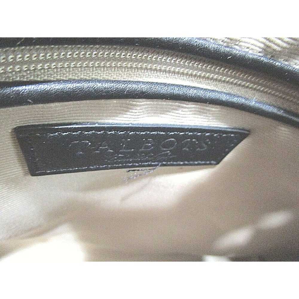 EUC! Talbots Black Leather & Snake Print Trim Fra… - image 12