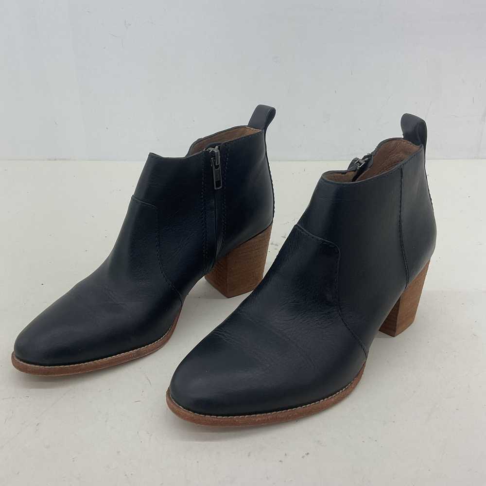 Madewell Black Zip Heel Leather Bootie Size 6 Pre… - image 2