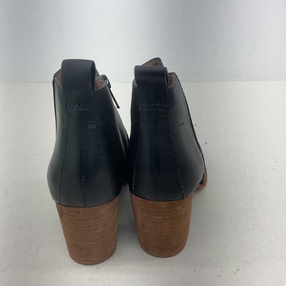 Madewell Black Zip Heel Leather Bootie Size 6 Pre… - image 3