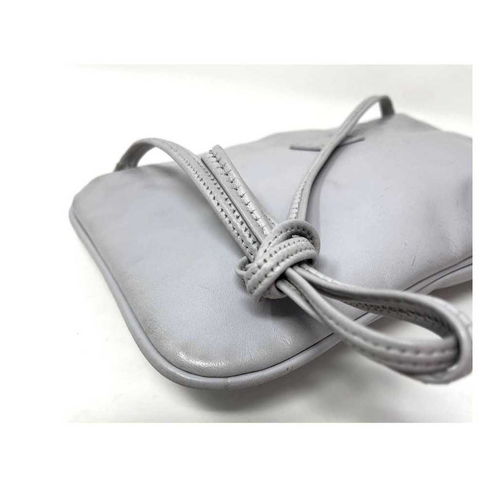 Vintage Anne Klein Gray Leather Clutch Crossbody … - image 6