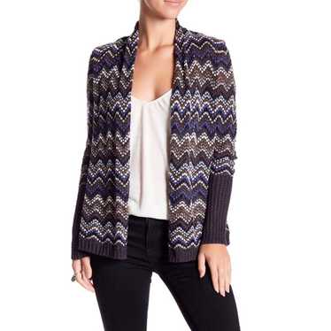 NIC+ZOE Celestial Open Front Chevron Pattern Knit… - image 1