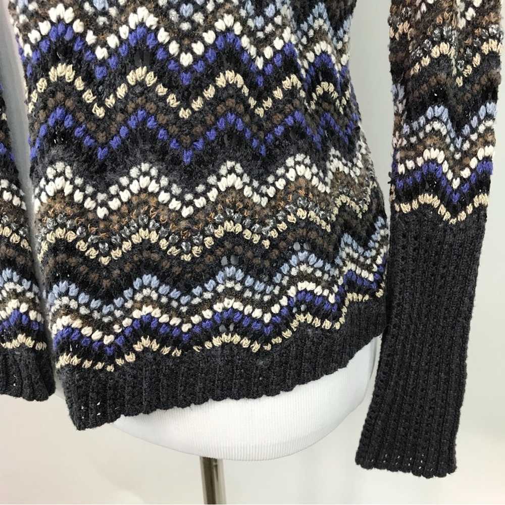 NIC+ZOE Celestial Open Front Chevron Pattern Knit… - image 7