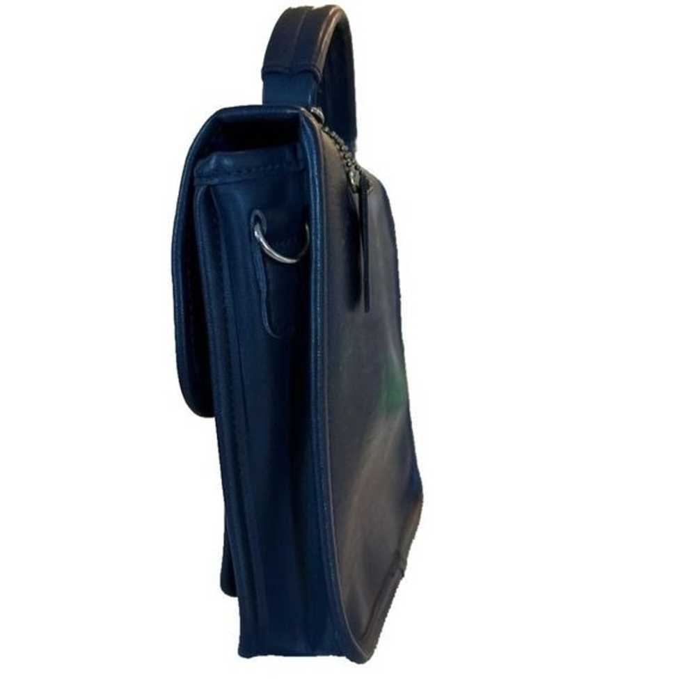 Monique Vegan Leather Navy Blue Handbag - image 5