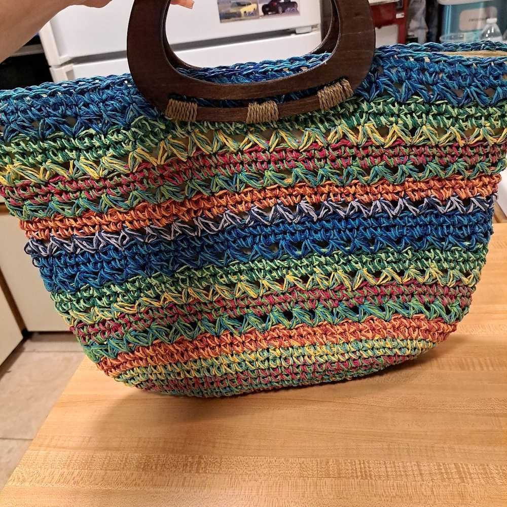 Chicos straw rainbow bag - image 9