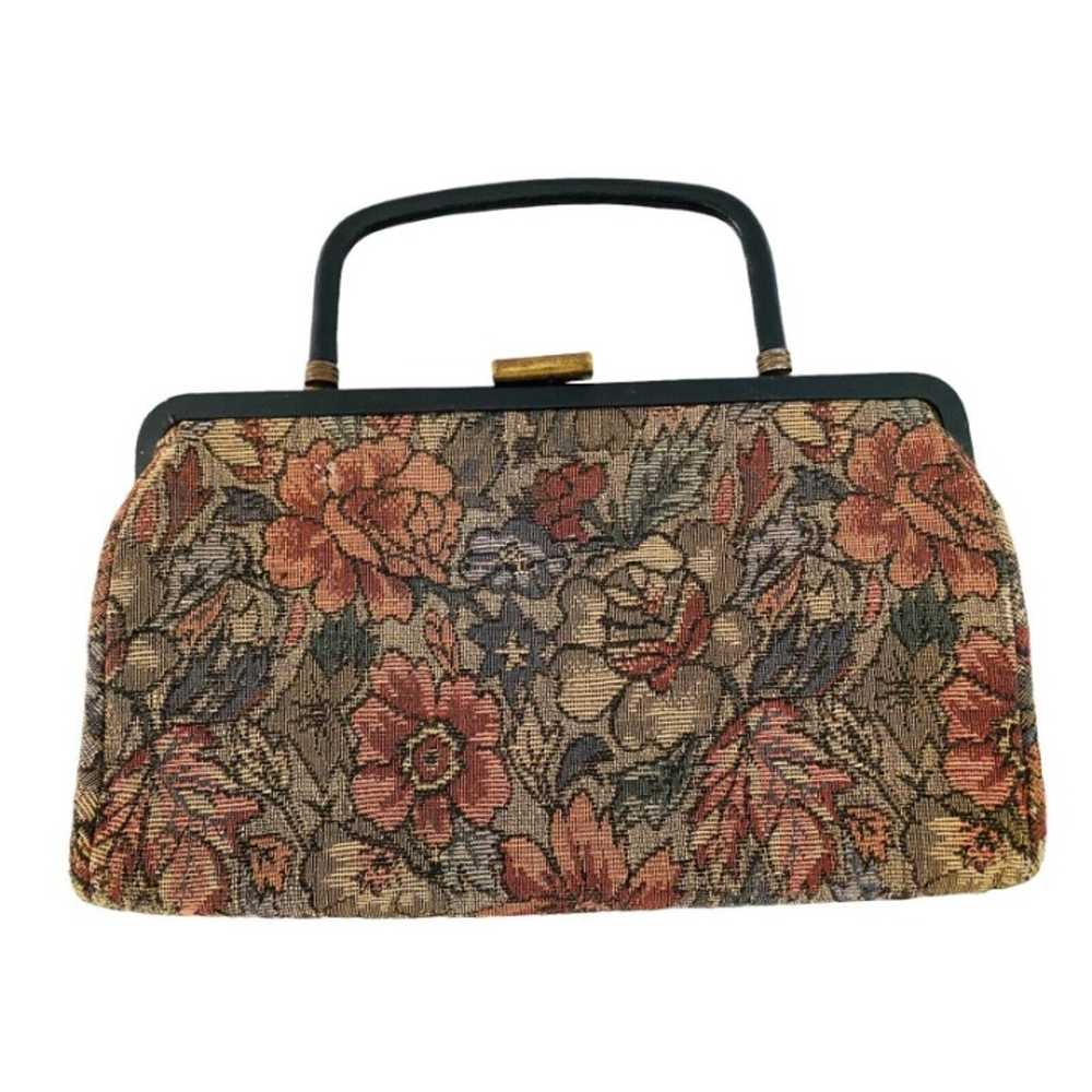 Vintage Theodor Tapestry Handbag Top Closure - image 1