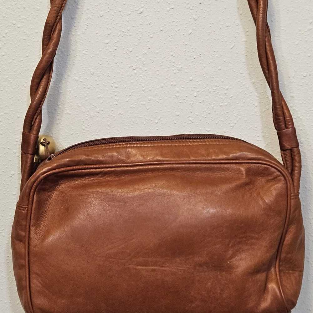 Vintage Saks Fifth Avenue  Brown Leather Italy Sh… - image 4