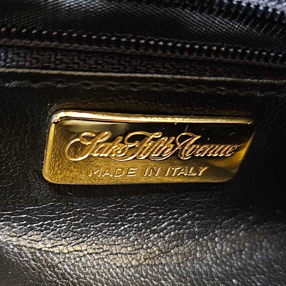 Vintage Saks Fifth Avenue  Brown Leather Italy Sh… - image 8