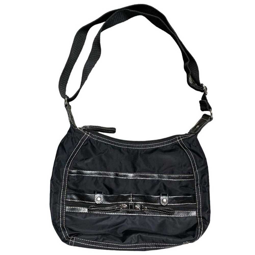 Vintage Y2K Nine West Black Canvas Adjustable Str… - image 1