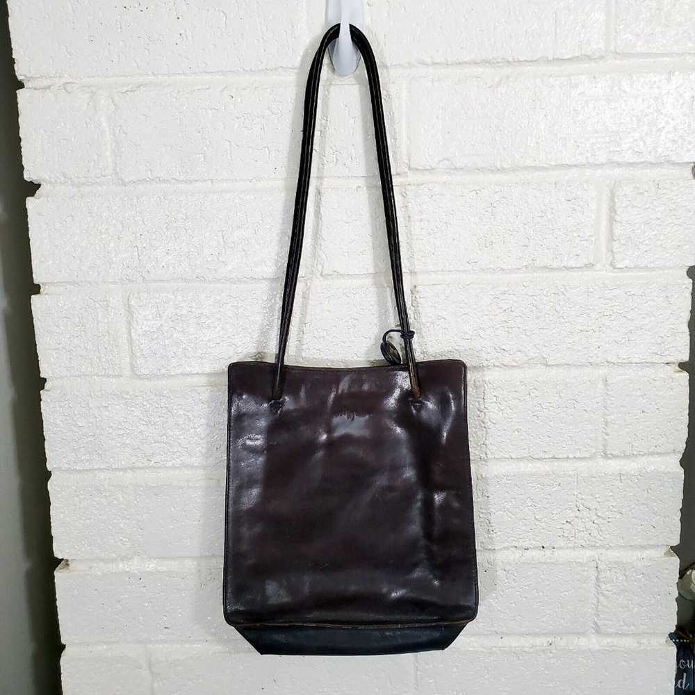 Monsac Shoulder Bag Original Black Brown Leather … - image 1