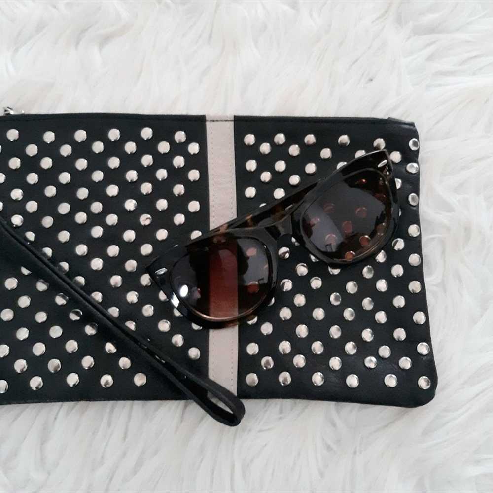 VTG Y2K Vegan Leather Studded Wristlet - image 5