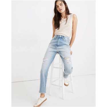 Madewell The Ripped Knee Momjean High Rise 24 AJ2… - image 1