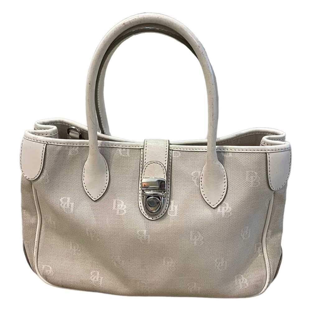 Dooney and Bourke Cream DB Print Hand Bag - image 1