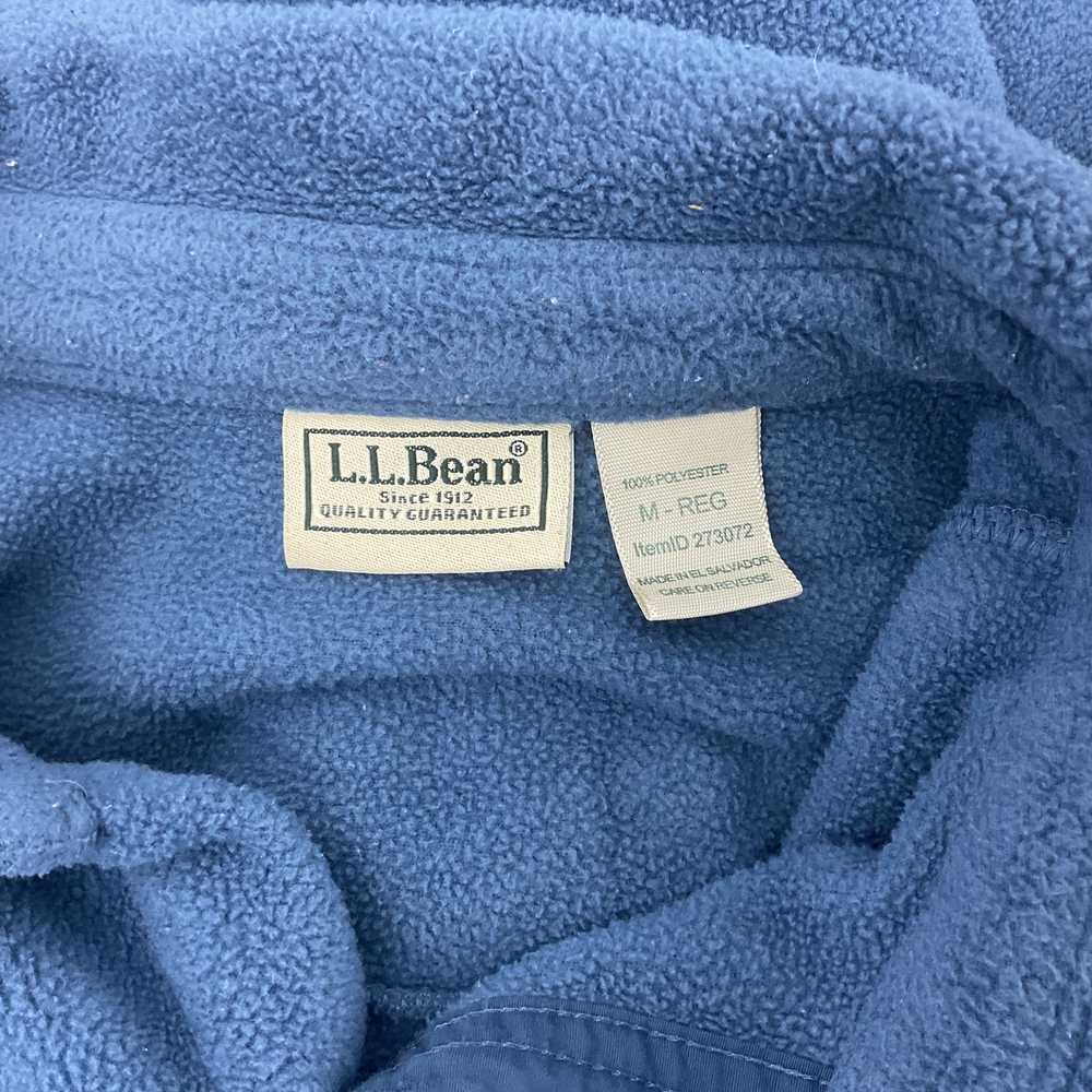 L.L. Bean Blue Fleece Button-Up Shirt Jacket Pull… - image 3