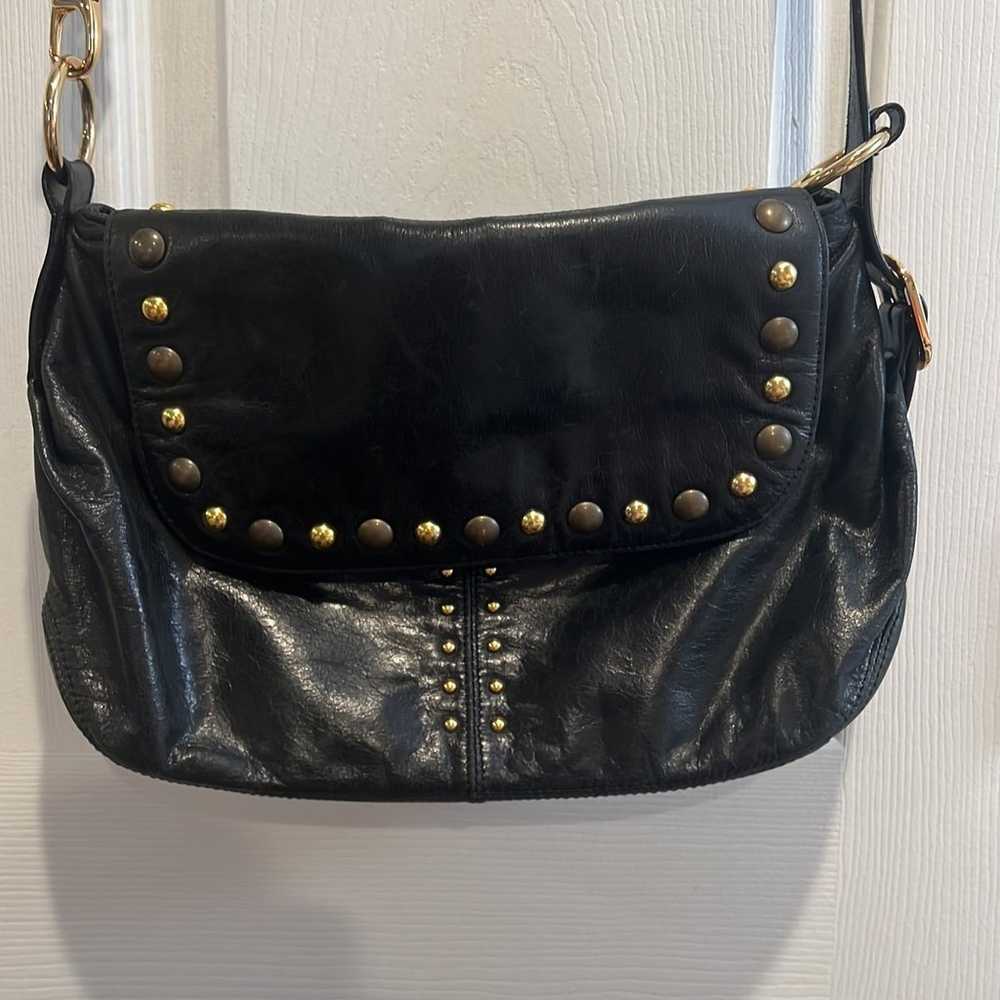 Kate Landry gold and black studded shoulder bag - image 1