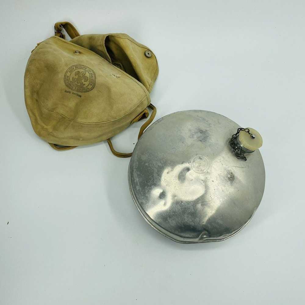 Vintage Boy Scouts of America Aluminum Canteen w/… - image 4