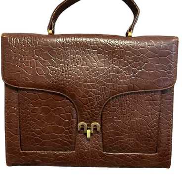 Snakeskin outlet Leather Briefcase Original by Caprice Vintage 1970’s