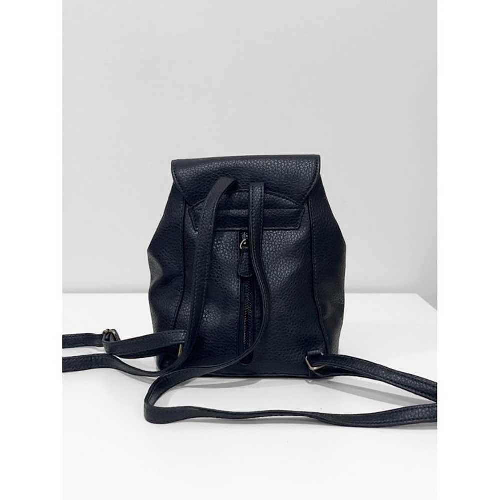 Liz Claiborne Vintage Black Faux Leather Mini Bac… - image 2