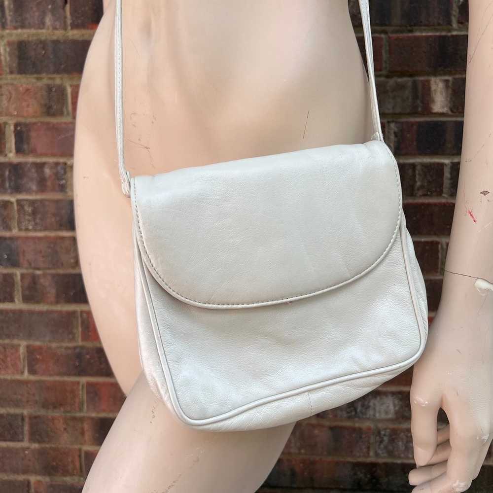 Ganson vintage off white small crossbody bag - image 1