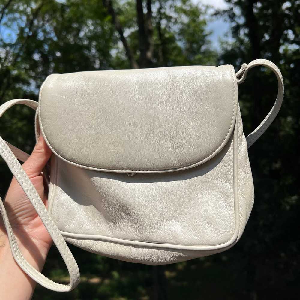 Ganson vintage off white small crossbody bag - image 7