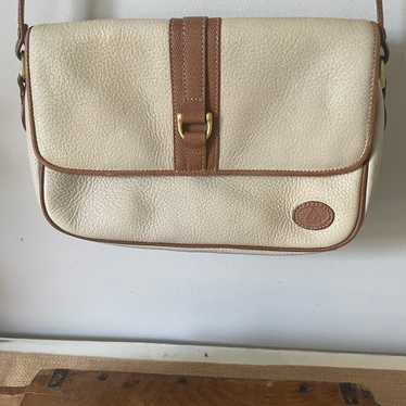 Vintage Liz Claiborne Cream Leather Crossbody