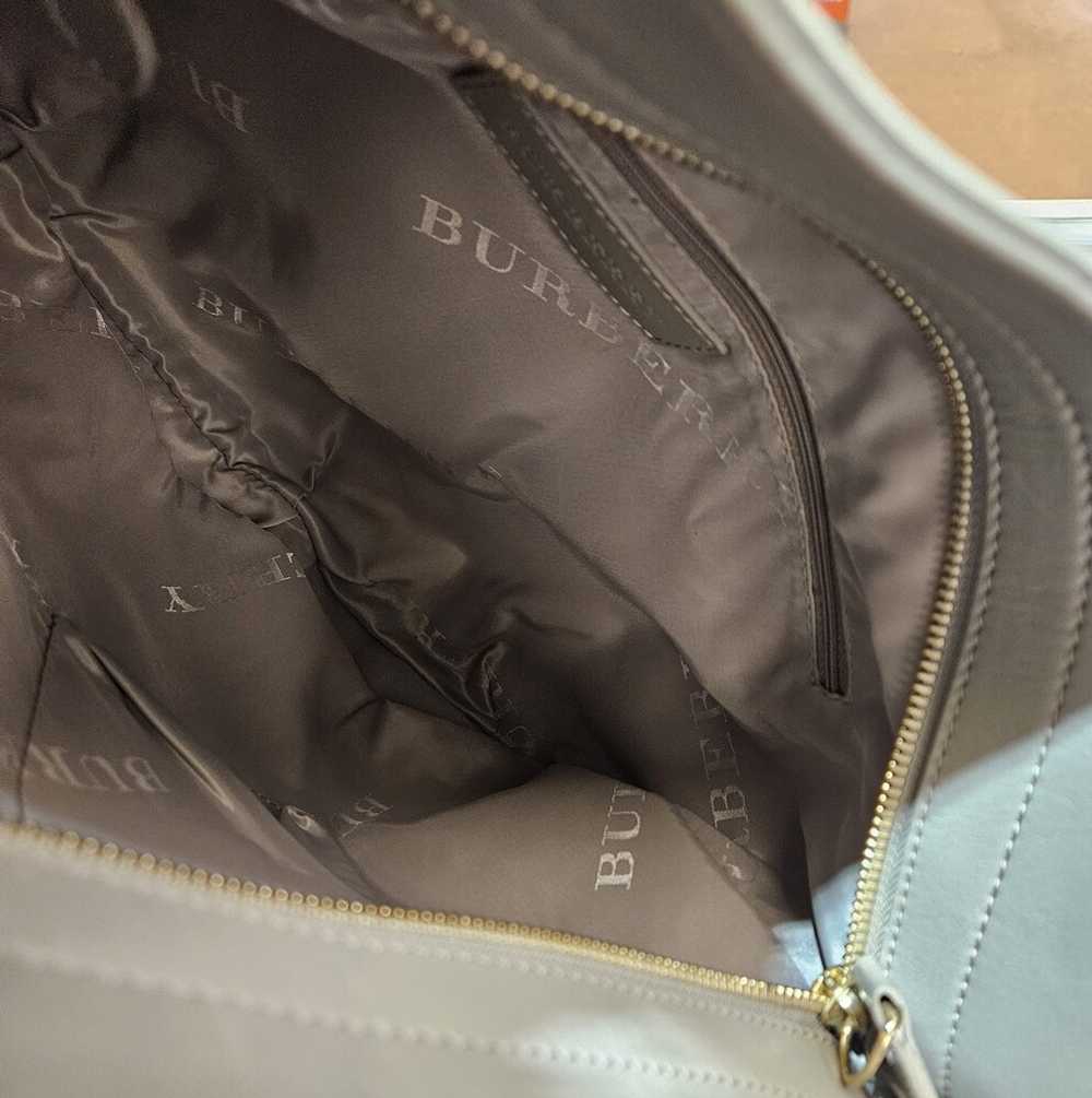 Burberry Beige Studded Calfskin Hobo Tote Bag Han… - image 10