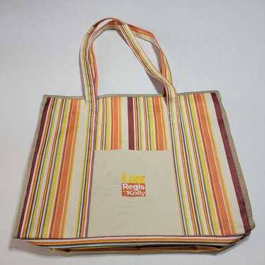 LIVE w/ Regis & Kelly Tote w/ Zipper Orange, White