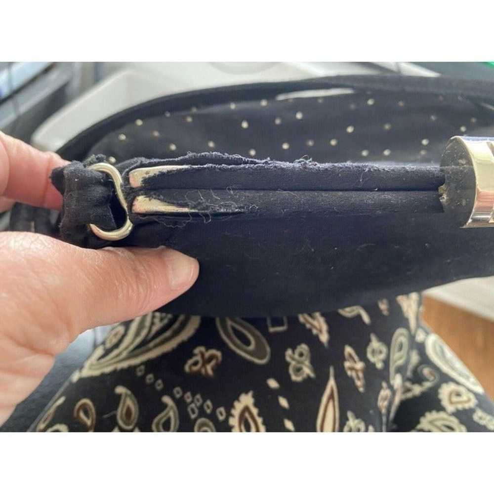 Vintage Black Sueded  Studded Purse Bag - image 6