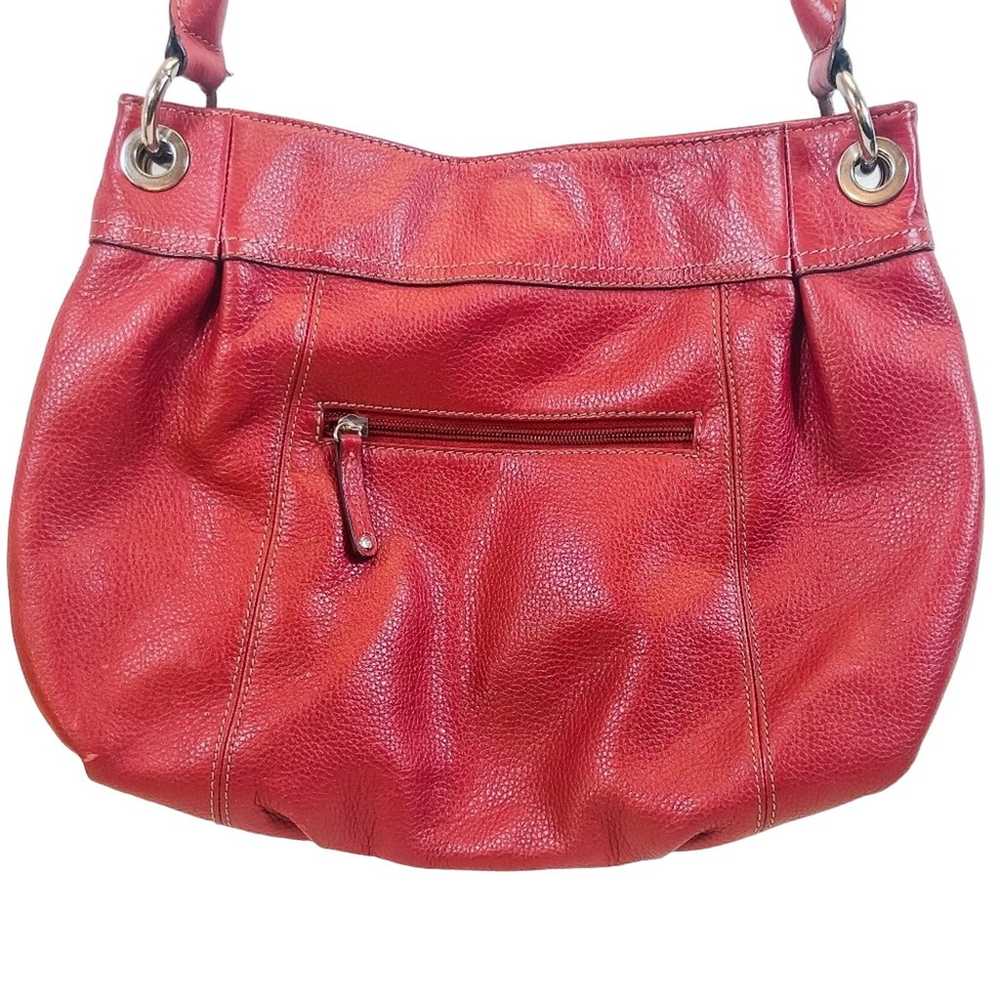 Vintage Tignanello Maroon Red Leather Hobo Bag - image 8