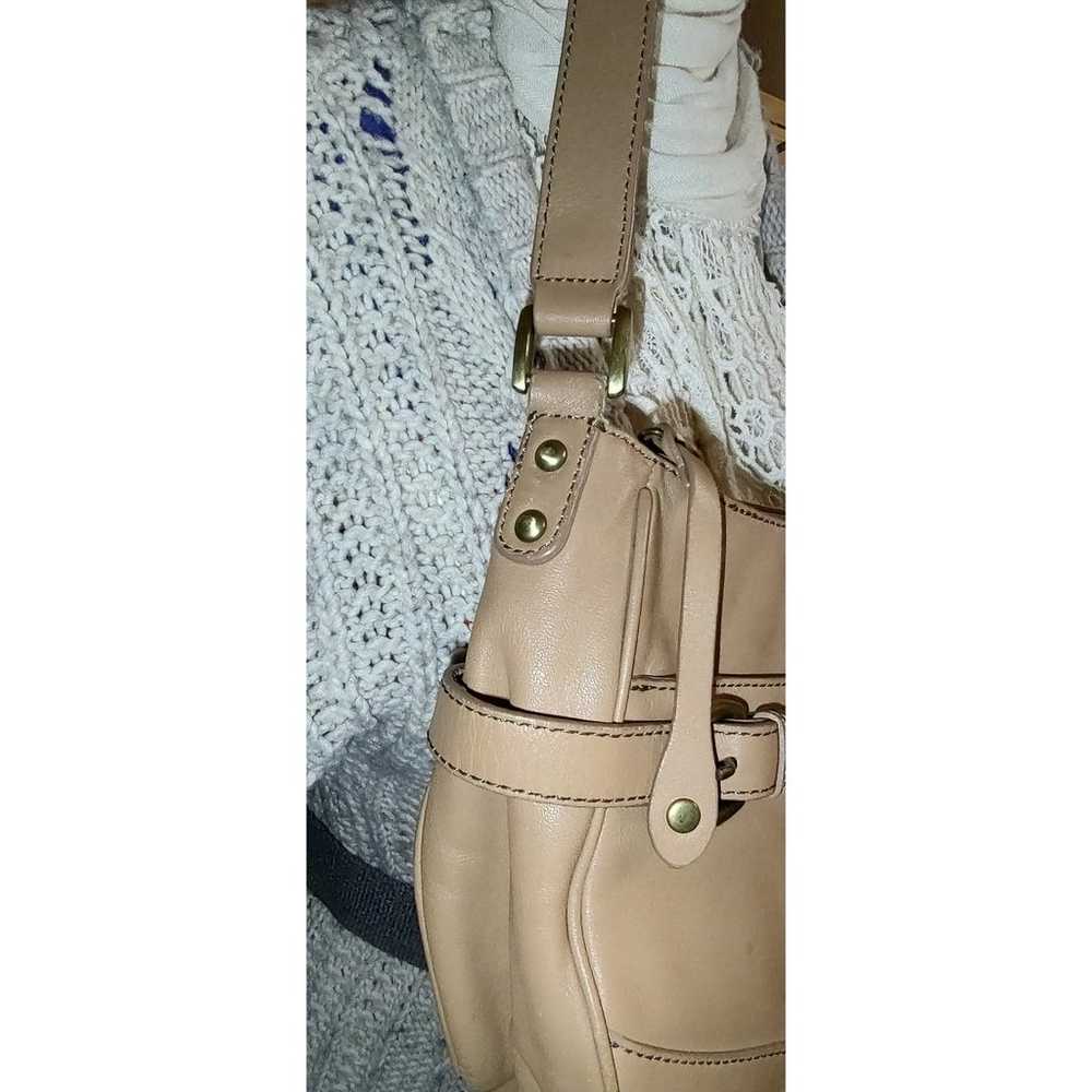 Etienne Aignier - Vintage Tan Leather Satchel Bag - image 11