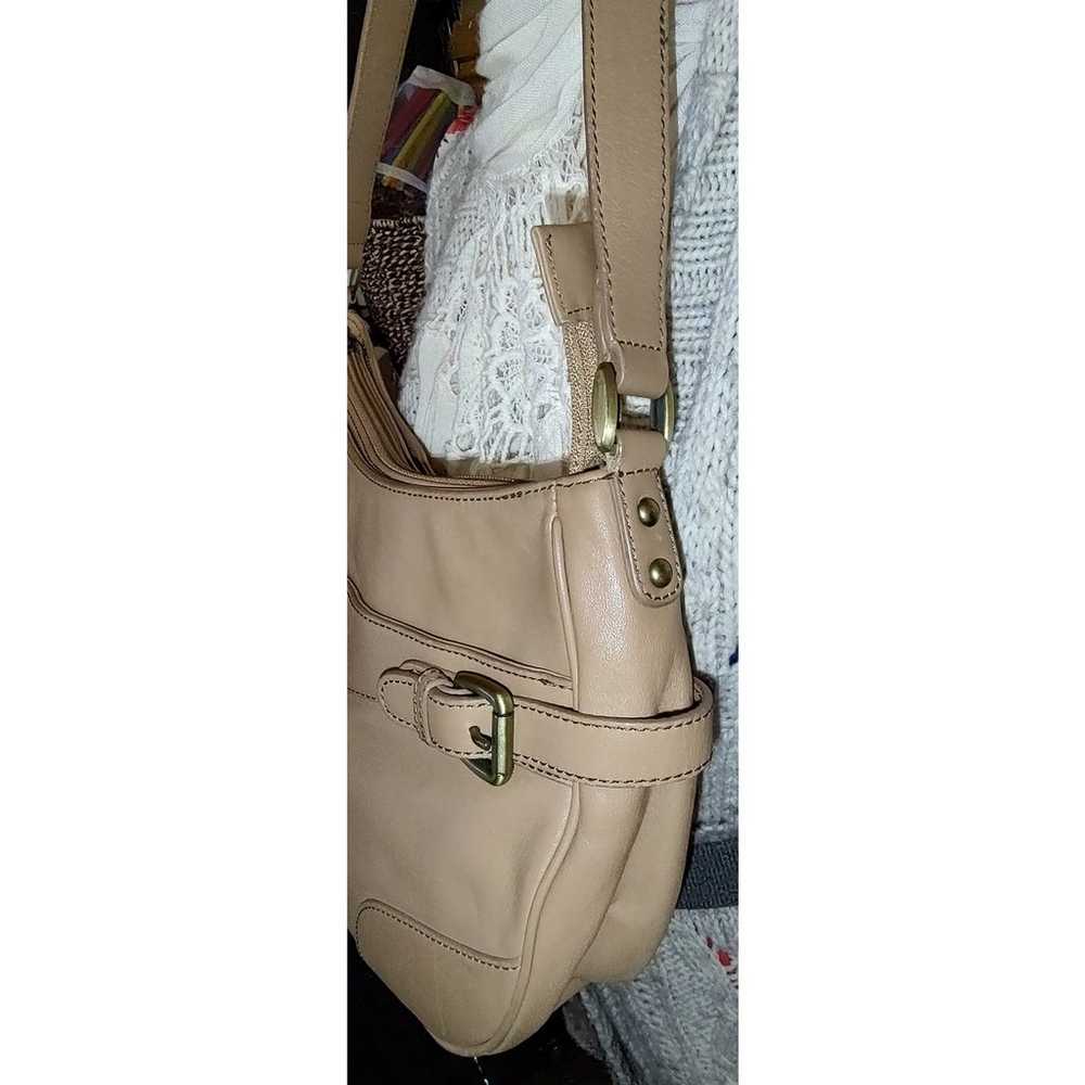 Etienne Aignier - Vintage Tan Leather Satchel Bag - image 12