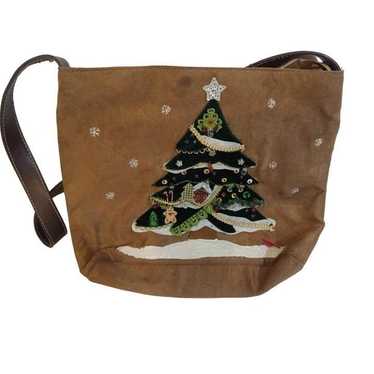 Cappelli Straworld Christmas Tree Handbag Tote Bro