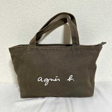 agnes b. GO03-02 Logo Tote Bag Mini Tote with Zip… - image 1