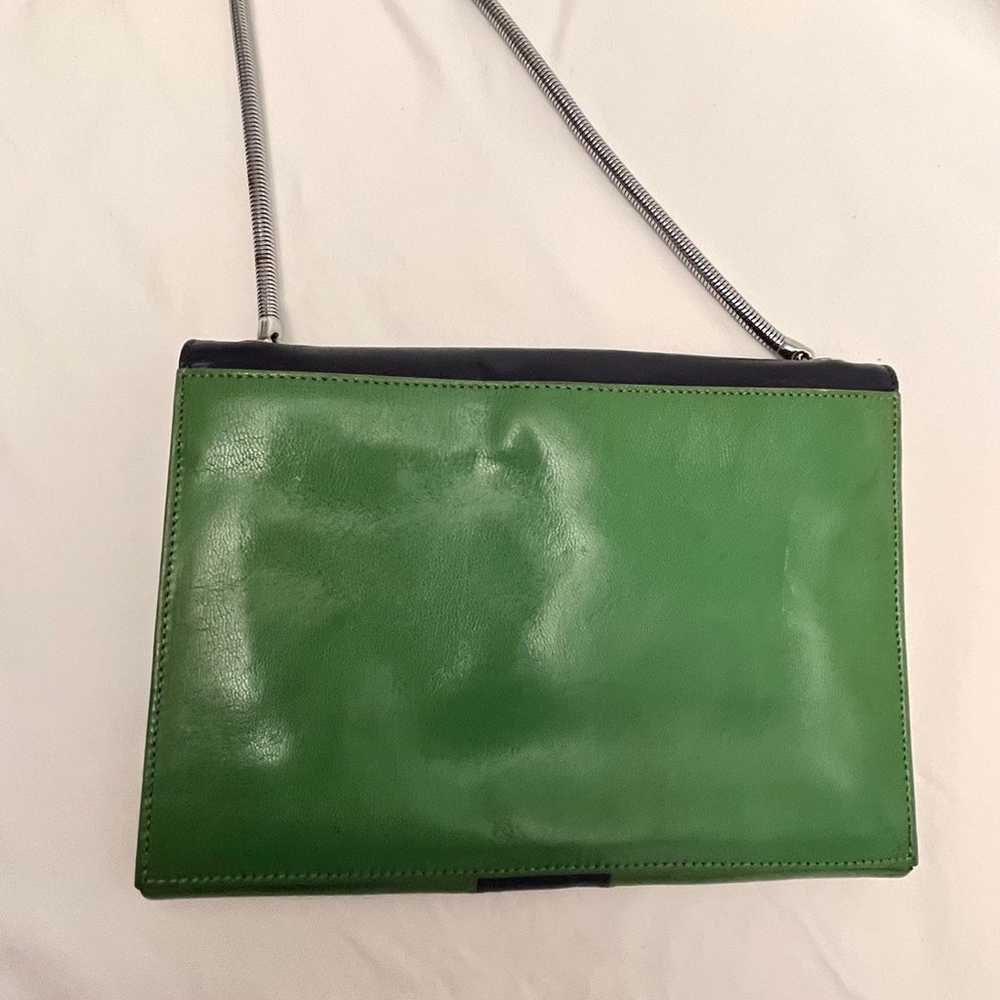 Vintage TUSK Crossbody Bag Genuine Leather Green … - image 6