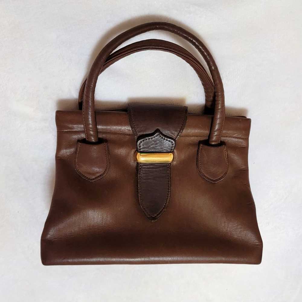 Vintage brown leather purse - image 4