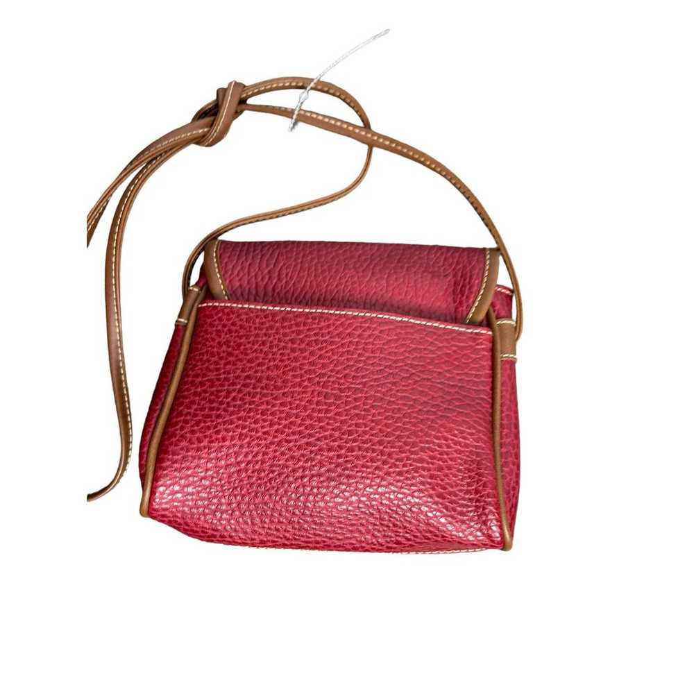 Vintage Espirit Red Pebble Leather Crossbody Mini… - image 3