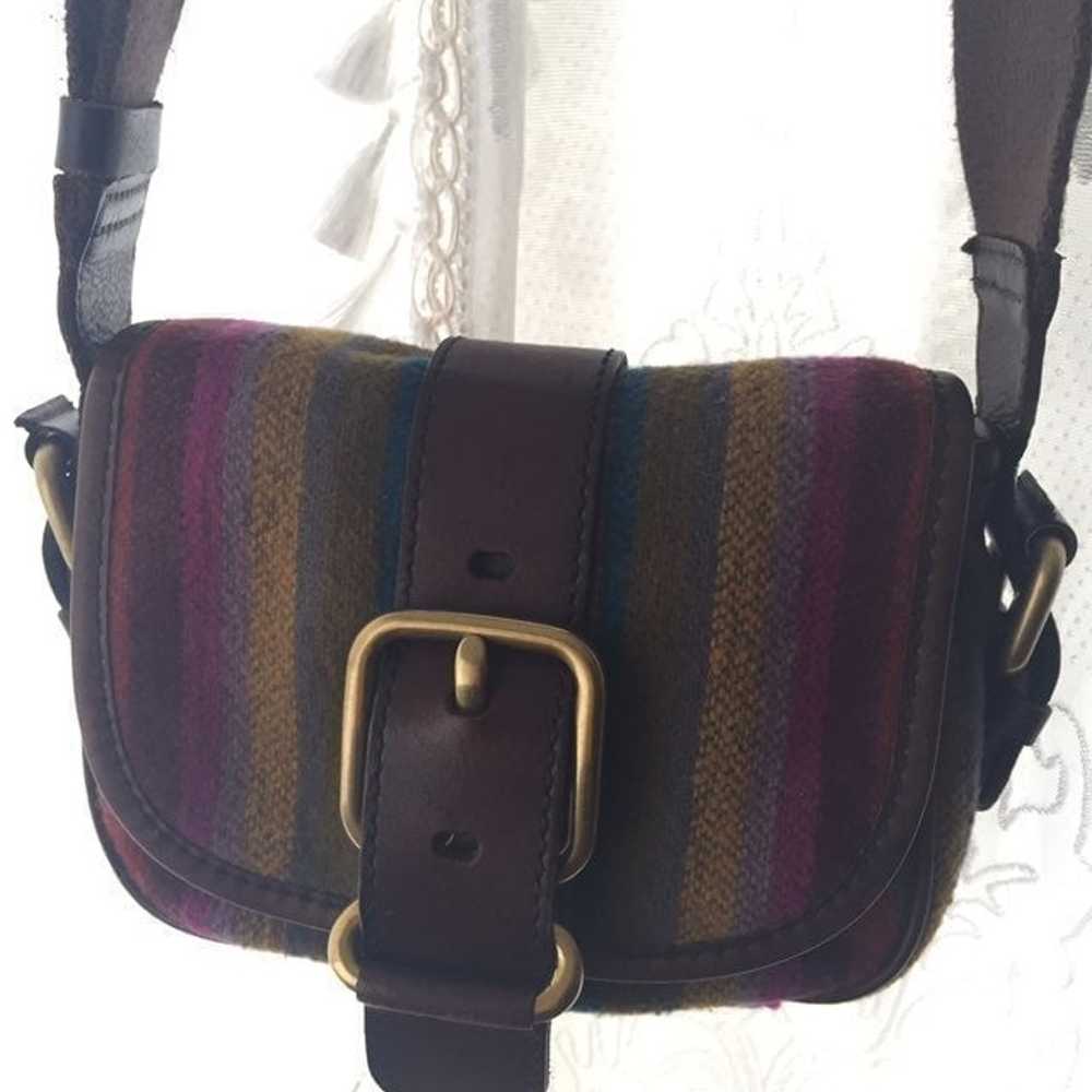 Fossil vintage wool leather crossbody - image 1